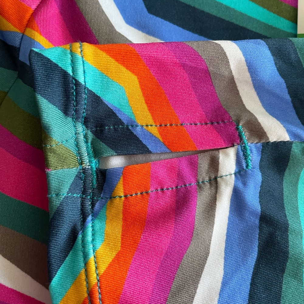 Trina Turk Multi-Color Chevron Long-Sleeve One-Piece Swimsuit - Picture 5 of 13